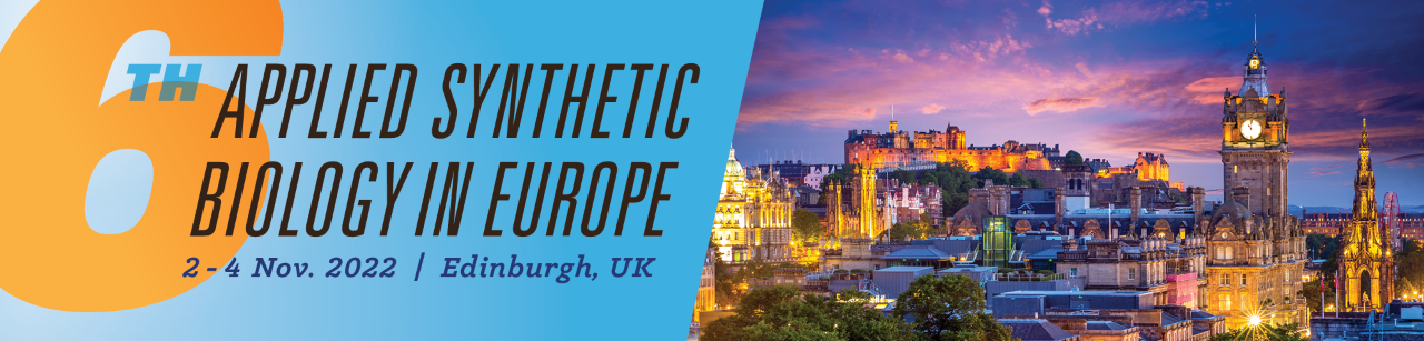 Applied Synthetic Biology in Europe  Event Banner - 2 - 4 November 2022. Edinburgh, UK